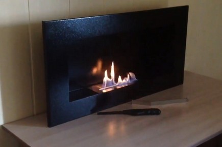 Биокамин Window black, исполнение - глянец